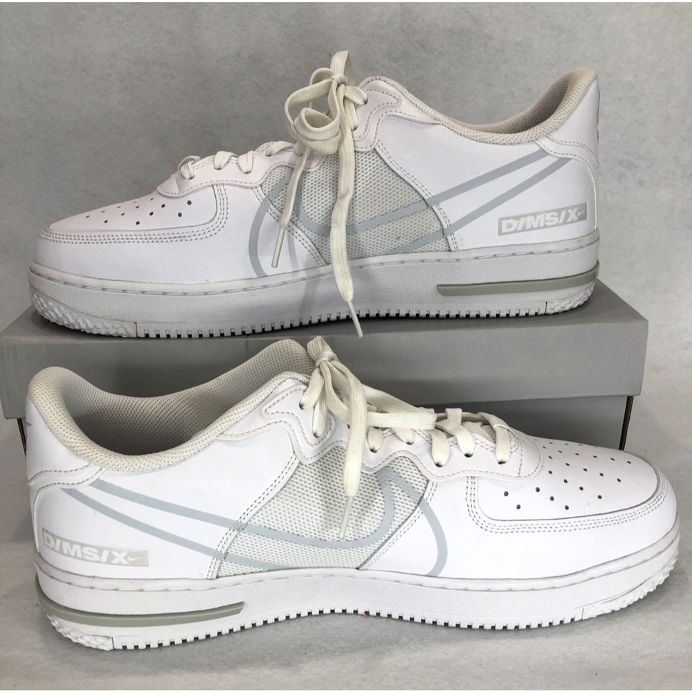 Size 14 Men's - Nike Air Force 1 React White/Pure Platinum - Style #CT1020-101